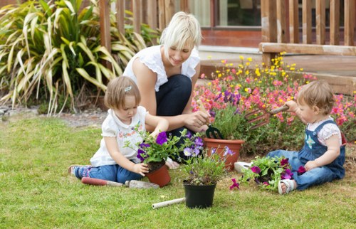 Professional gardeners in Old Malden improving a residential garden